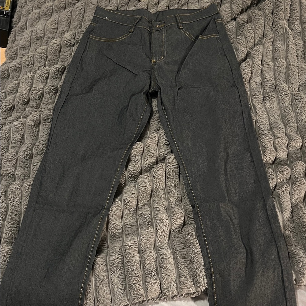 Men's Charcoal Straight Jeans